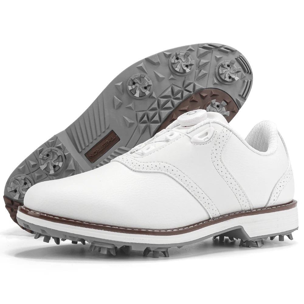 Golf Shoes for Men, Anti-slip Spiked Sole Comfortable Breathable Golf Sneakers, Outdoor Sports Golf Footwear for Golfer 39-49