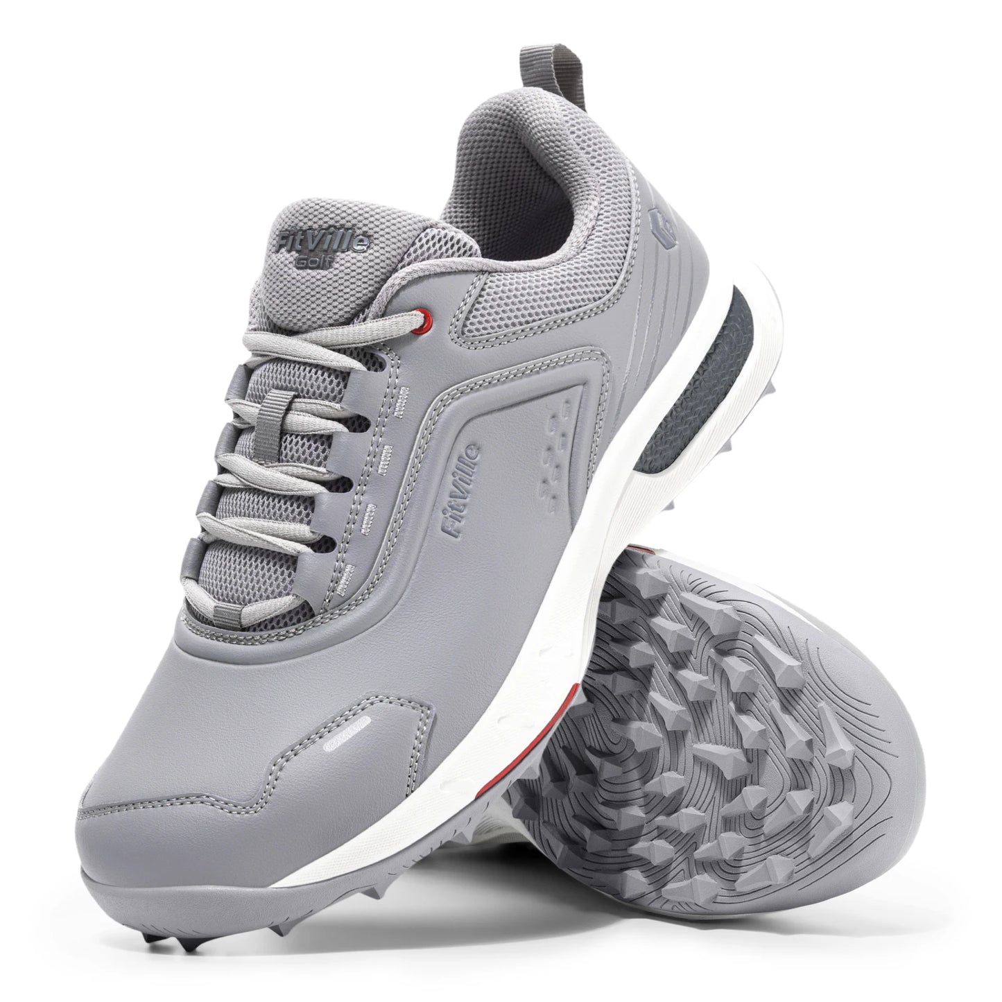 FitVille Men's Golf Shoes Professional Wide Spikeless Golfing Shoes for Men Wear Equipment Sports Sneakers Water Resistant