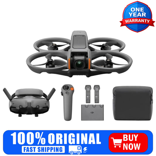 DJI Avata 2 Fly More Combo (3 Batteries), FPV Drones with Camera for Adults 4K, Immersive Experience, One-Push Acrobatics, Built-in Propeller Guard, 155° FOV, Drone Compliant with FAA Remote ID