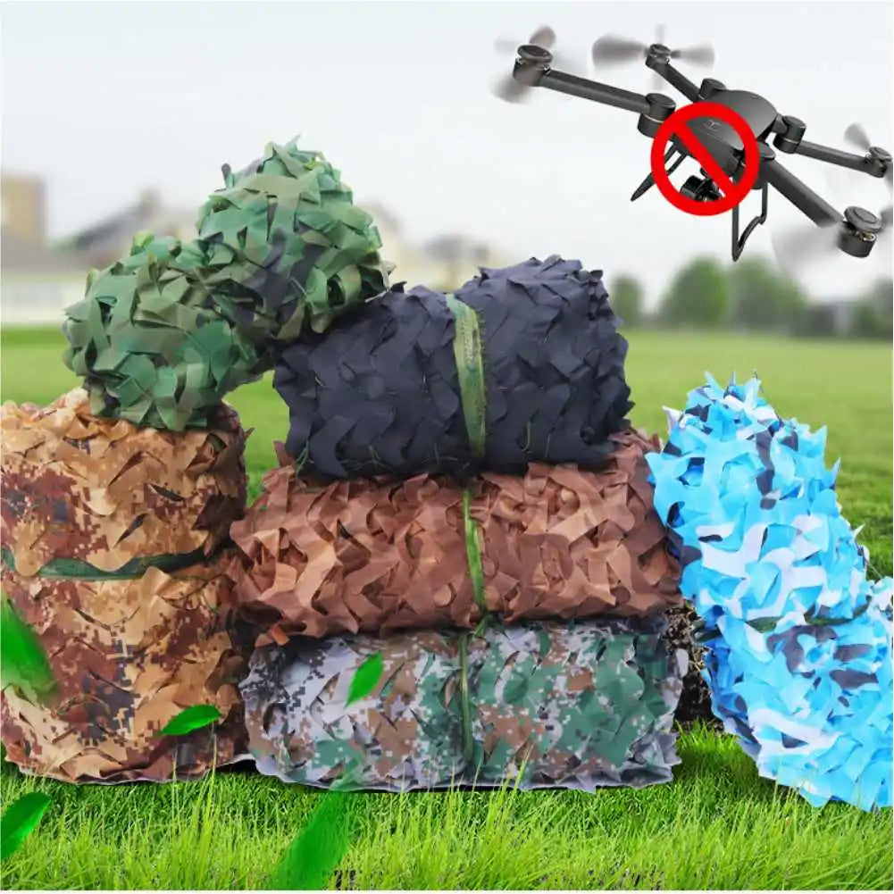 Military Camouflage Net 3D Camo Privacy Protection Hunting CS Fishing Net Outdoor Camping Awning Garden Car Cover Bar Decoration