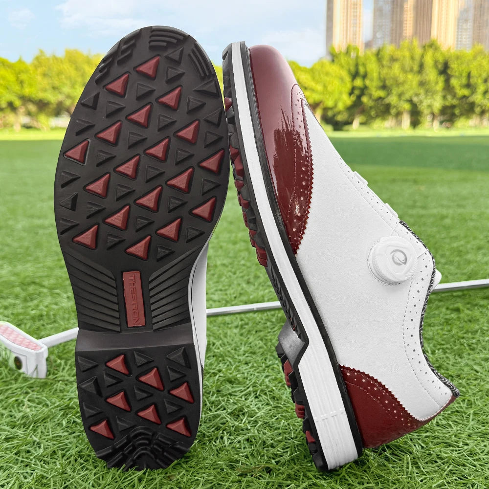 New Men's Golf Shoes Are Easy To Put On And Take Off. Made Of Genuine Leather Material, They Are Non Slip And Casual Sports Shoe