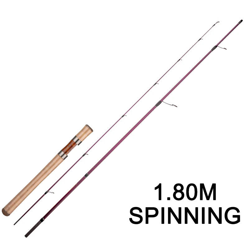 OBSESSION PHANTOM 2 Setions Fresh Water Lake Rock Trout Fishing Rod 1.8m 2.1m 2.25m Solid Tip Spinning Casting Fishing Rod