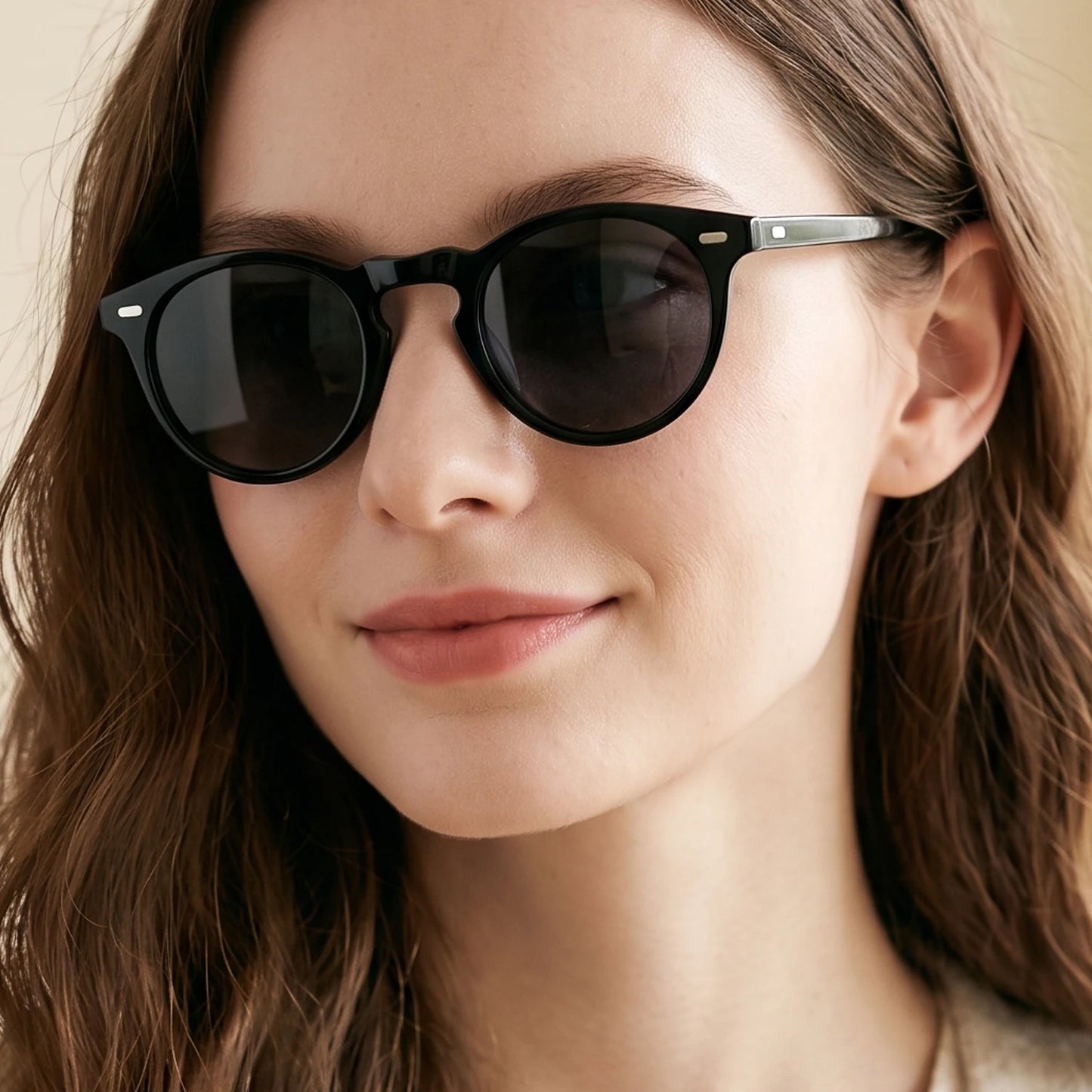 Women Round Acetate Sunglasses Polarized UV400 Fashion Elegant Shades Green Tortoiseshell Frame Anti UV Outdoor Driving Glasses