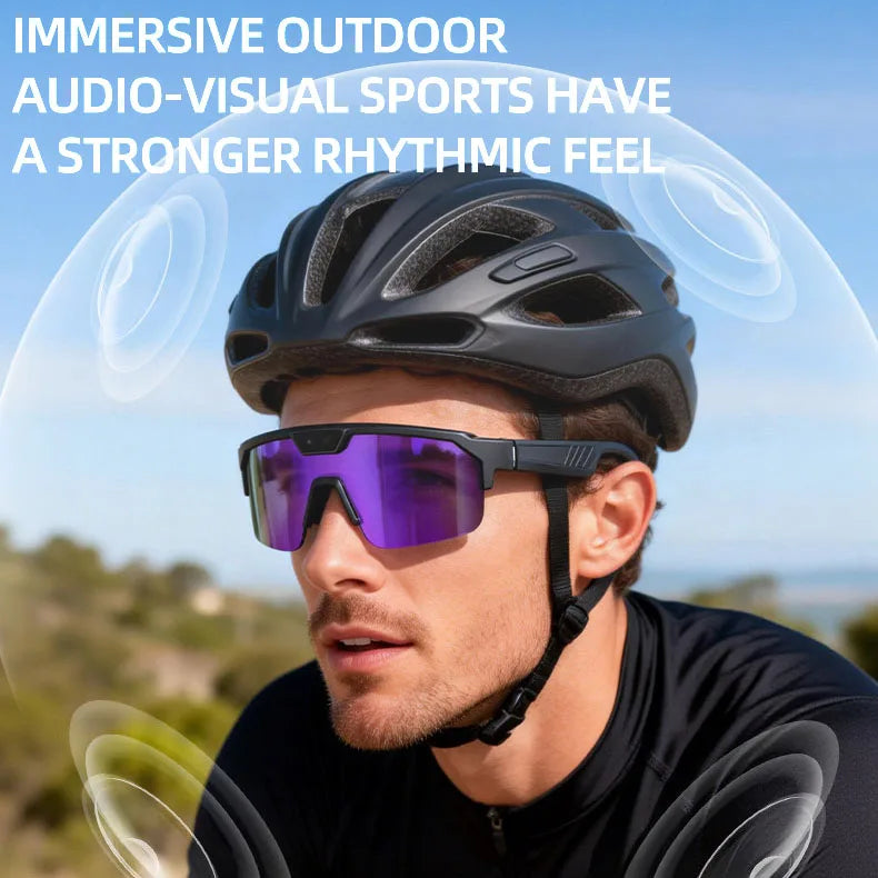 Smart Glasses with 4K HD Anti-Shake Camera & 3D Stereo Speakers Polarized UV400 Sport Sunglasses Bluetooth AI Outdoors Video POV