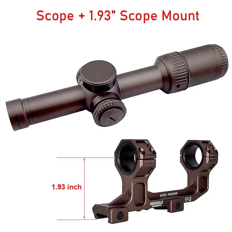 Holy Warrior First Focal Plane Scope Tactical 1-6X24 FFP Riflescope Red Illuminated Wide Field of View For AR 15 .223 5.56