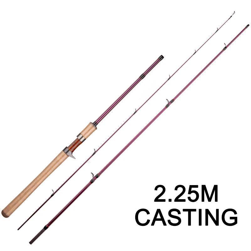 OBSESSION PHANTOM 2 Setions Fresh Water Lake Rock Trout Fishing Rod 1.8m 2.1m 2.25m Solid Tip Spinning Casting Fishing Rod