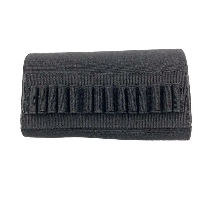 Rifle Buttstock Shell Ammo Holder Tactical Ammo Carrier 5/7/8/9/14 Round Elastic Pouch for Hunting Shooting Use