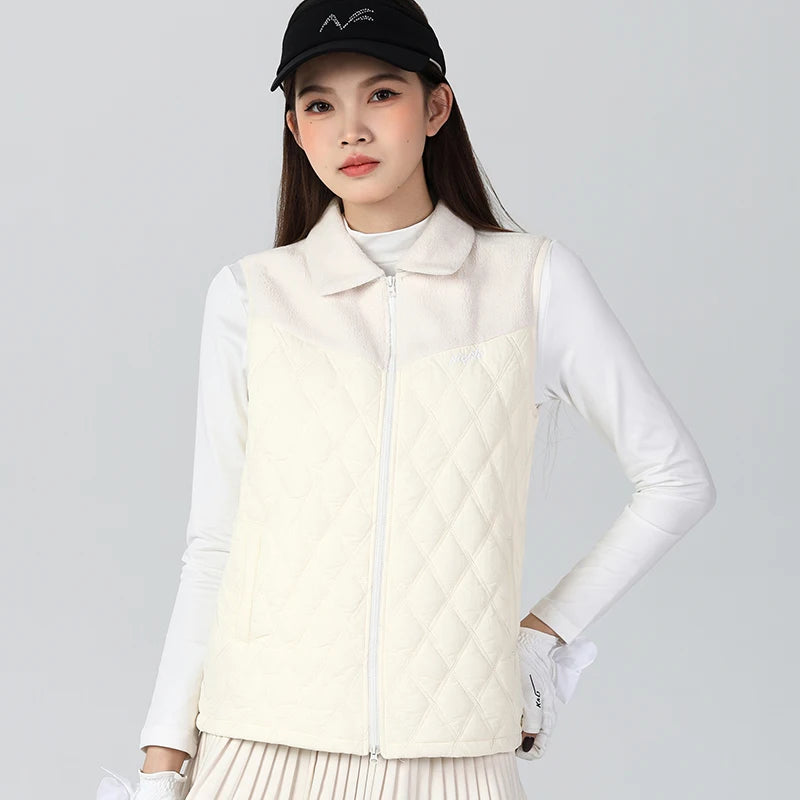 Golf Wear Winter Women's Waistcoat Comfortable Warm Vest Windproof Slim High Quality Outdoor Leisure Sports Suit Skirt