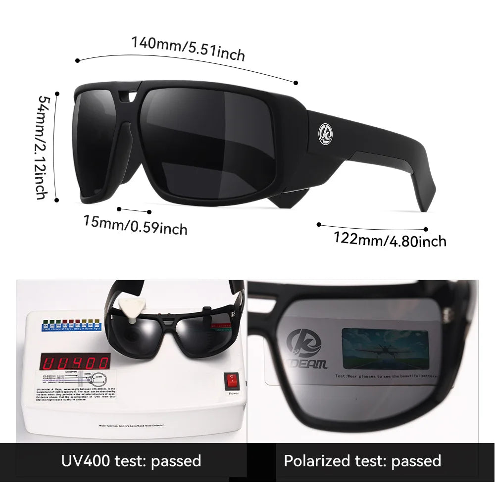 58mm-140mm New Large Frame Windproof Polarized Sunglasses Custom Myopia Astigmatism Prescription Sun Glasses -1.00