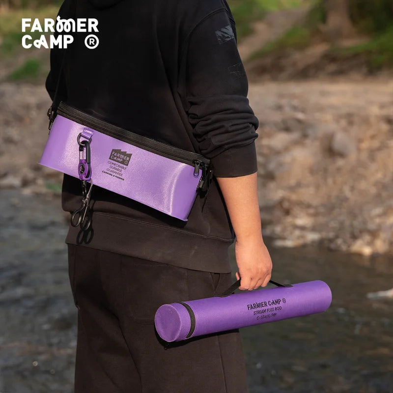Farmer Camp Lingxi Lu Ya Gan Multi-section Travel Portable Catapult Fishing Rod, Stream Micro-object Horse Mouth Straight Handle