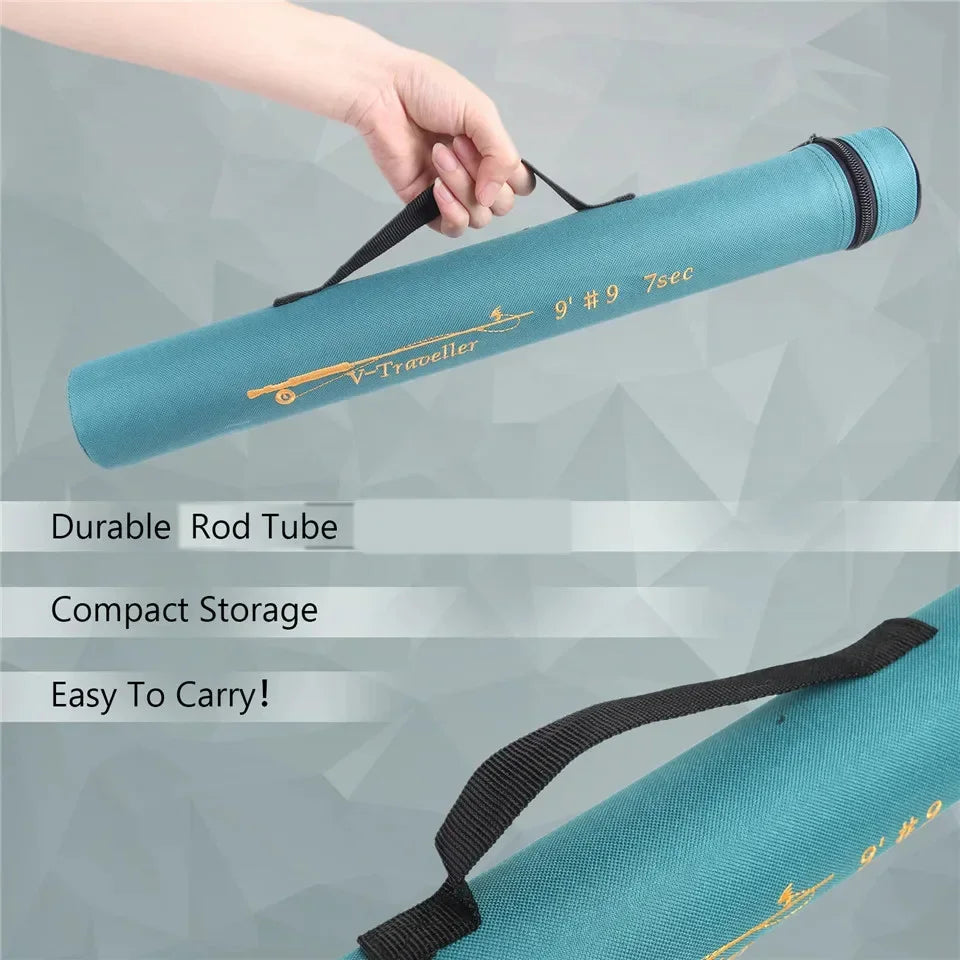 Maximumcatch 9FT 5/6/7/8wt 7Section Travel Fly Rod Carbon Fiber Medium,Fast Action  Fly Fishing Rod Half-Well Grip + 48cm Tube