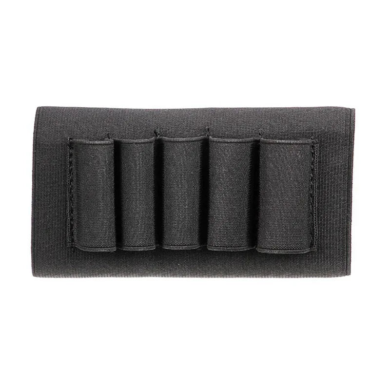 Rifle Buttstock Shell Ammo Holder Tactical Ammo Carrier 5/7/8/9/14 Round Elastic Pouch for Hunting Shooting Use