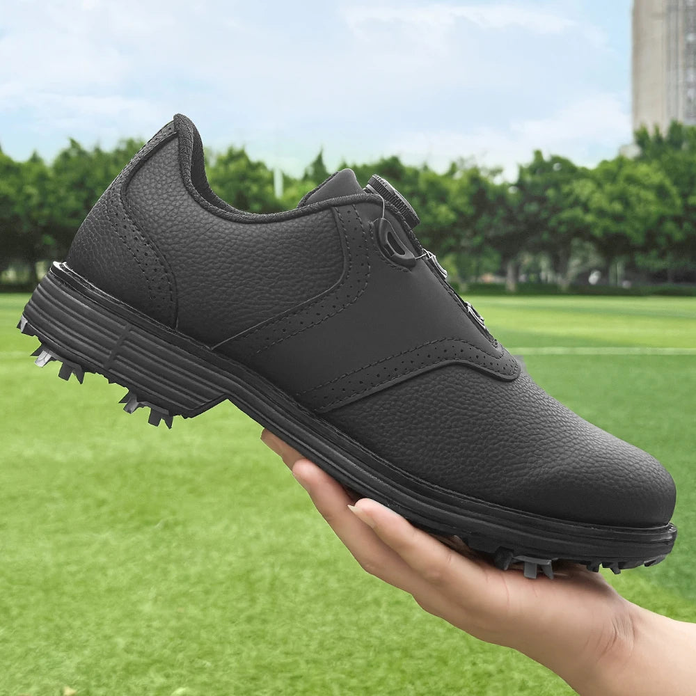 Golf Shoes for Men, Anti-slip Spiked Sole Comfortable Breathable Golf Sneakers, Outdoor Sports Golf Footwear for Golfer 39-49