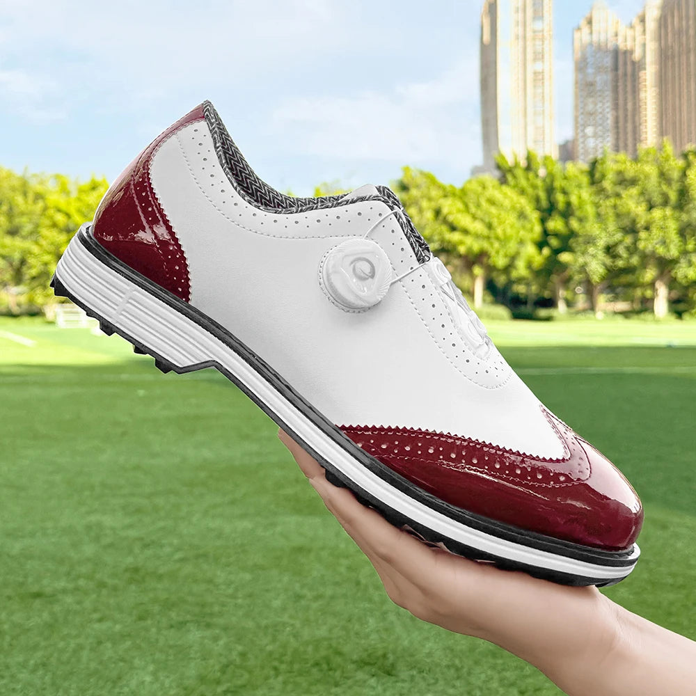 New Men's Golf Shoes Are Easy To Put On And Take Off. Made Of Genuine Leather Material, They Are Non Slip And Casual Sports Shoe
