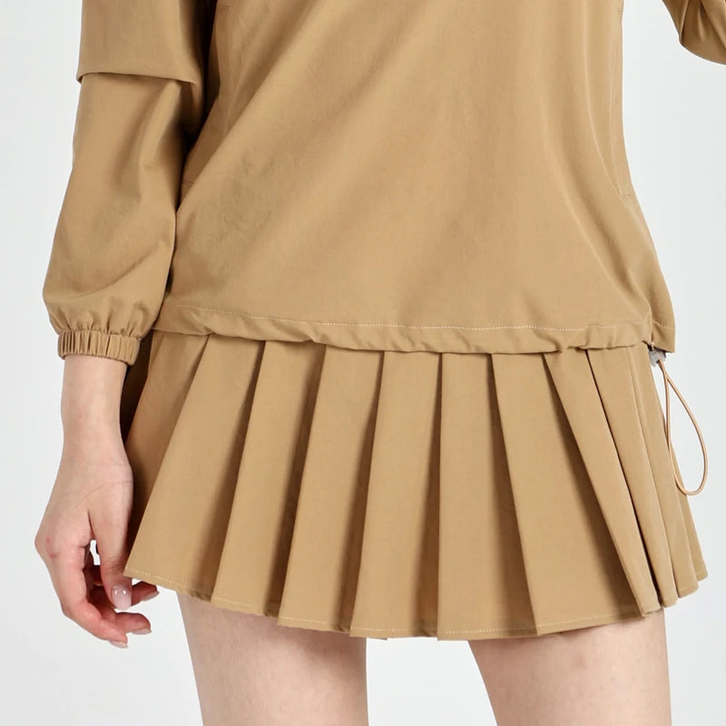 Golf Women's Winter New Long Sleeved Jacket Wrinkle Resistant High-quality Fashionable Short Skirt Outdoor Leisure Sports