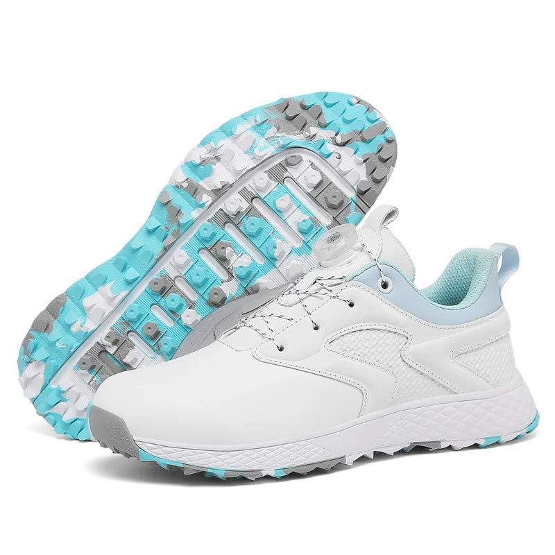 LiXingMing Golf Shoes Women Pink Professional Water proof Spikeless Golf Sport Shoes Outdoor Training Golf Walking Sneakers
