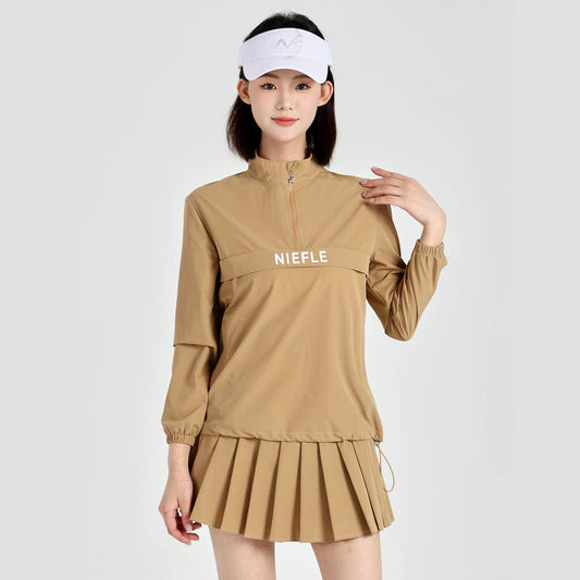 Golf Women's Winter New Long Sleeved Jacket Wrinkle Resistant High-quality Fashionable Short Skirt Outdoor Leisure Sports