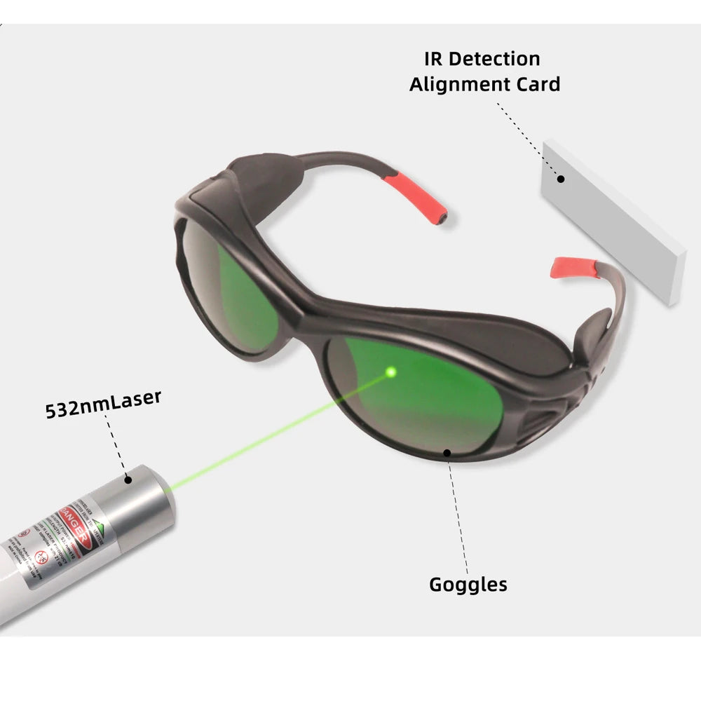 Laser Lenses Lead Glasses Radiological Protection Goggles Protective Eyepiece Industrial Safety Soldering Radiation 532nm 1064nm