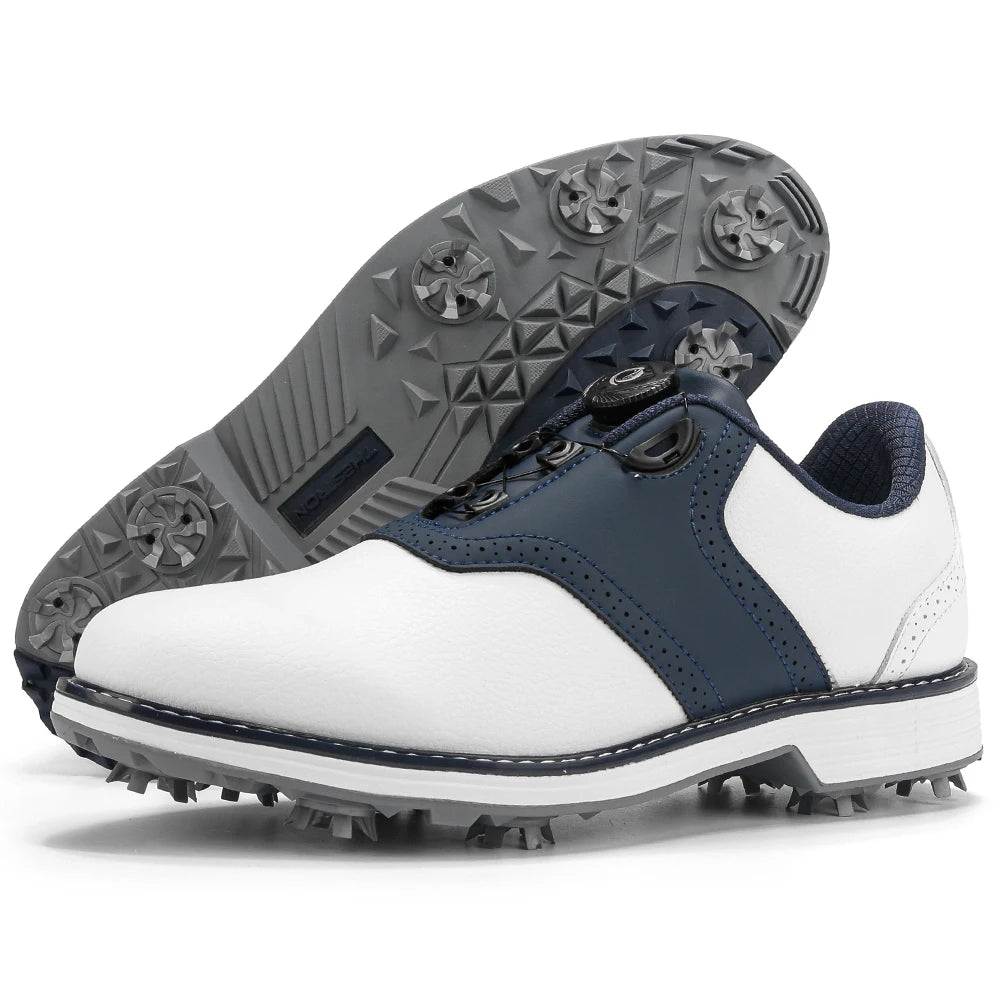 Golf Shoes for Men, Anti-slip Spiked Sole Comfortable Breathable Golf Sneakers, Outdoor Sports Golf Footwear for Golfer 39-49