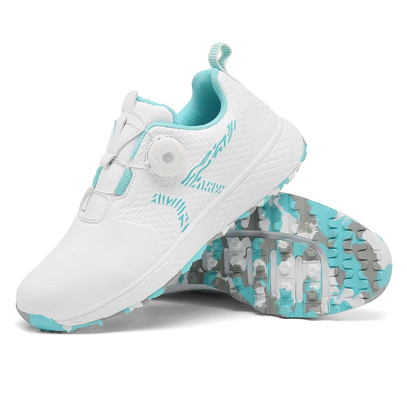 LiXingMing Golf Shoes Women Pink Professional Water proof Spikeless Golf Sport Shoes Outdoor Training Golf Walking Sneakers