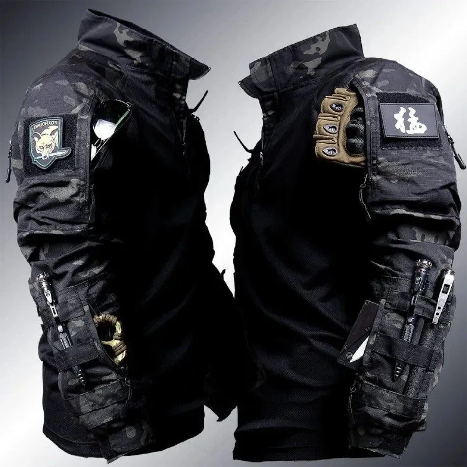Tactical Shirts Hunting Suit Outdoor Training Durable Breathable Camo Set Waterproof Quick Dry Camping Windproof Combat Shirts
