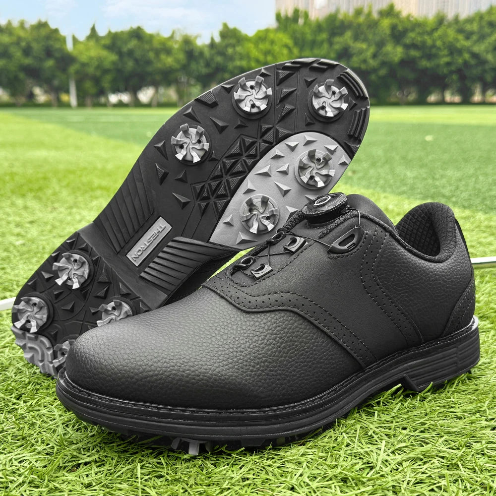 Golf Shoes for Men, Anti-slip Spiked Sole Comfortable Breathable Golf Sneakers, Outdoor Sports Golf Footwear for Golfer 39-49