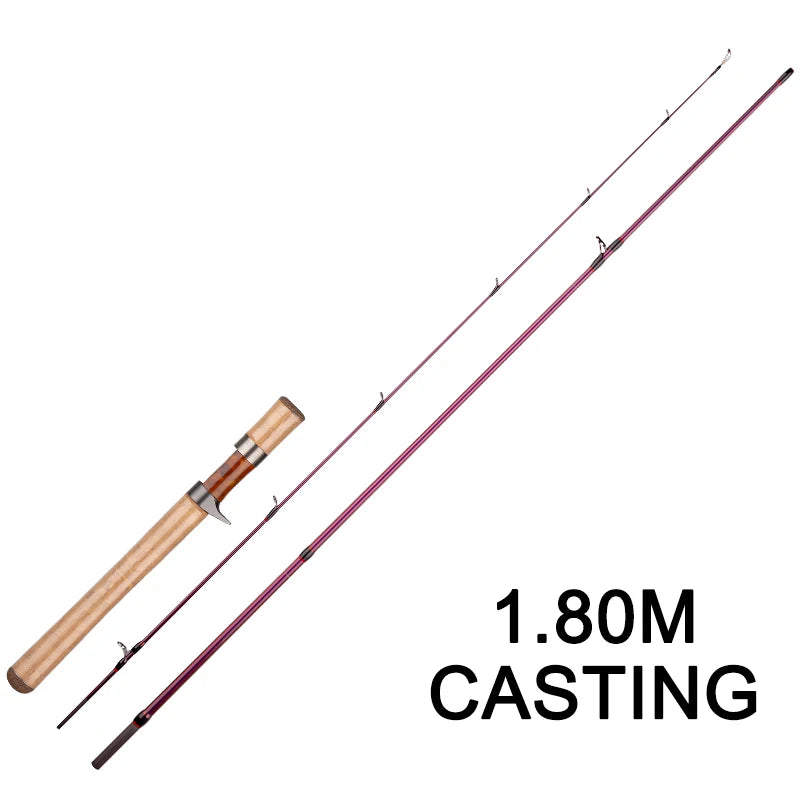 OBSESSION PHANTOM 2 Setions Fresh Water Lake Rock Trout Fishing Rod 1.8m 2.1m 2.25m Solid Tip Spinning Casting Fishing Rod