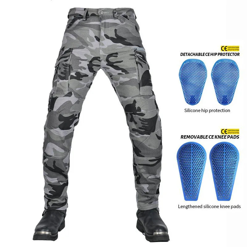 Classic Motorcycle Pants Camo Men's Jeans Motocross Racing Trousers Anti-fall Outdoor Riding Rider Equipment For All seasons