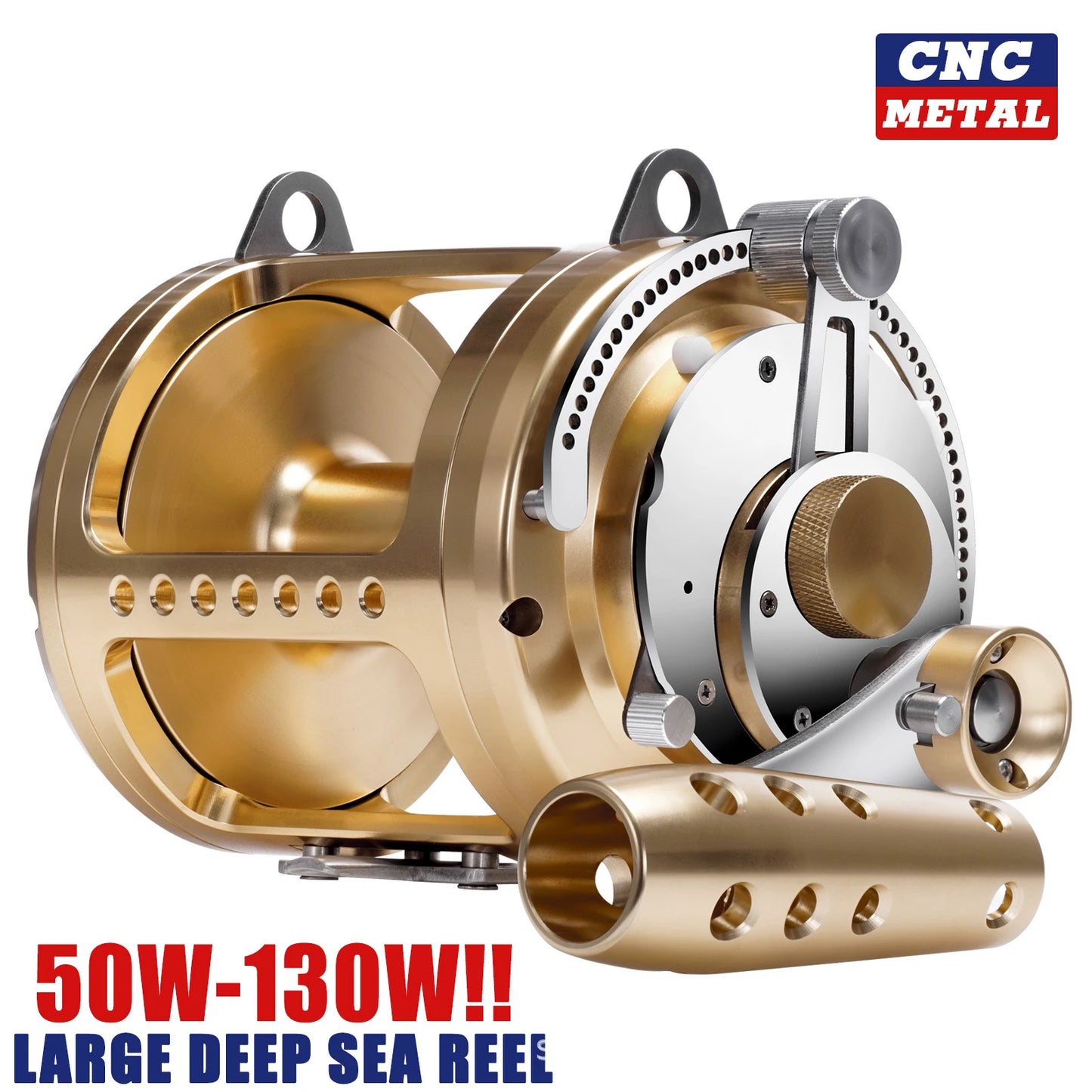 130WOcean Saltwater 2 Speed Tuna Reels Big Game Fishing Reel Pesca Heavy Duty Boat Fishing Trolling Reel