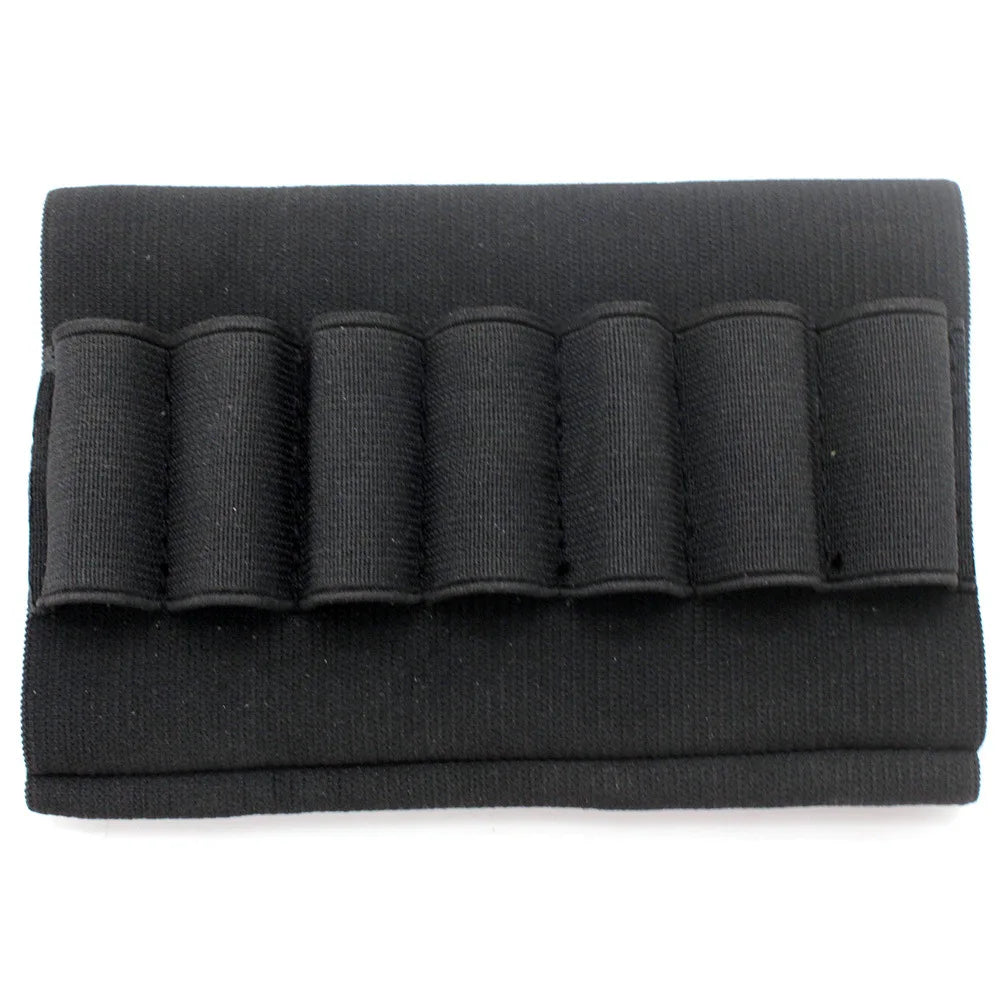 Rifle Buttstock Shell Ammo Holder Tactical Ammo Carrier 5/7/8/9/14 Round Elastic Pouch for Hunting Shooting Use