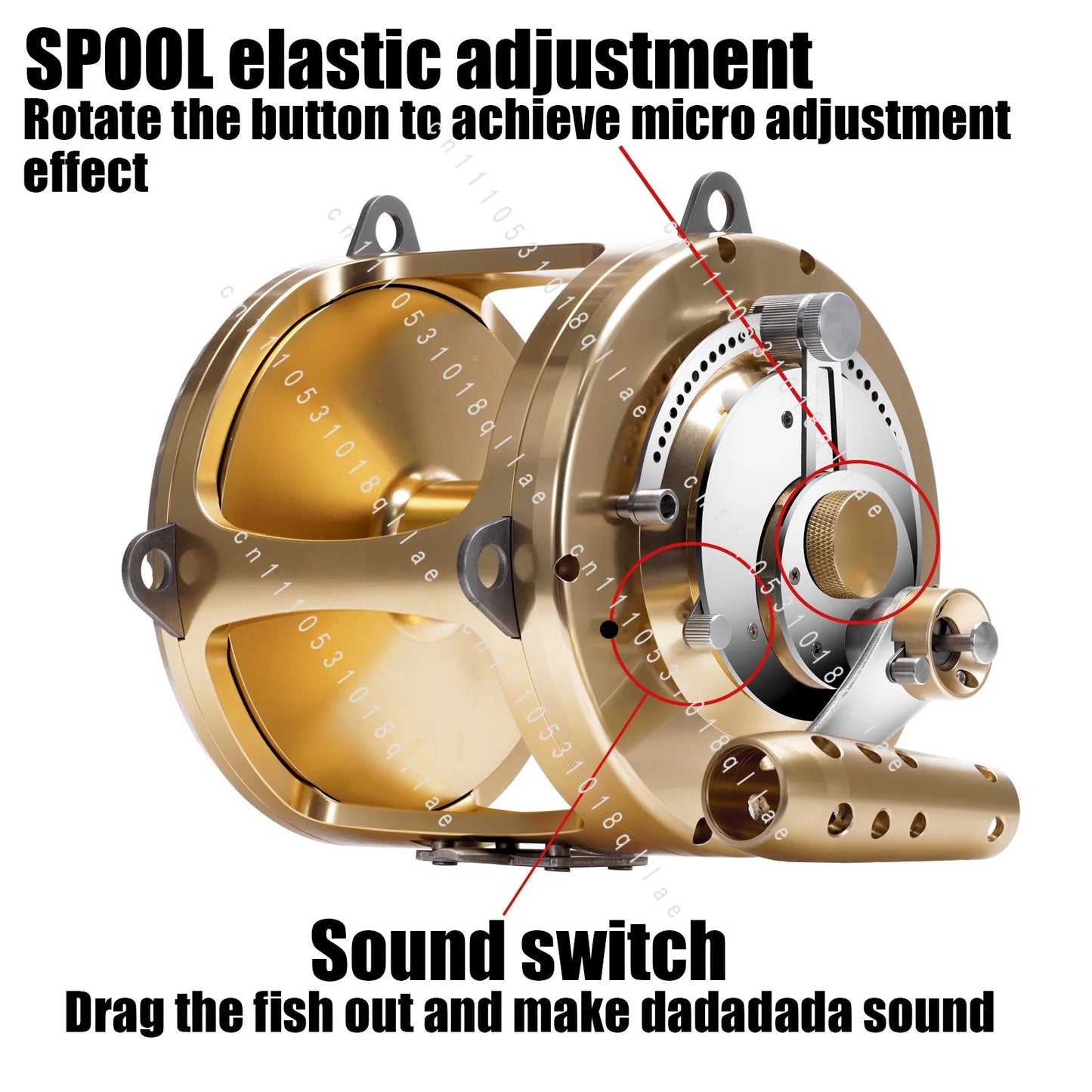 130WOcean Saltwater 2 Speed Tuna Reels Big Game Fishing Reel Pesca Heavy Duty Boat Fishing Trolling Reel