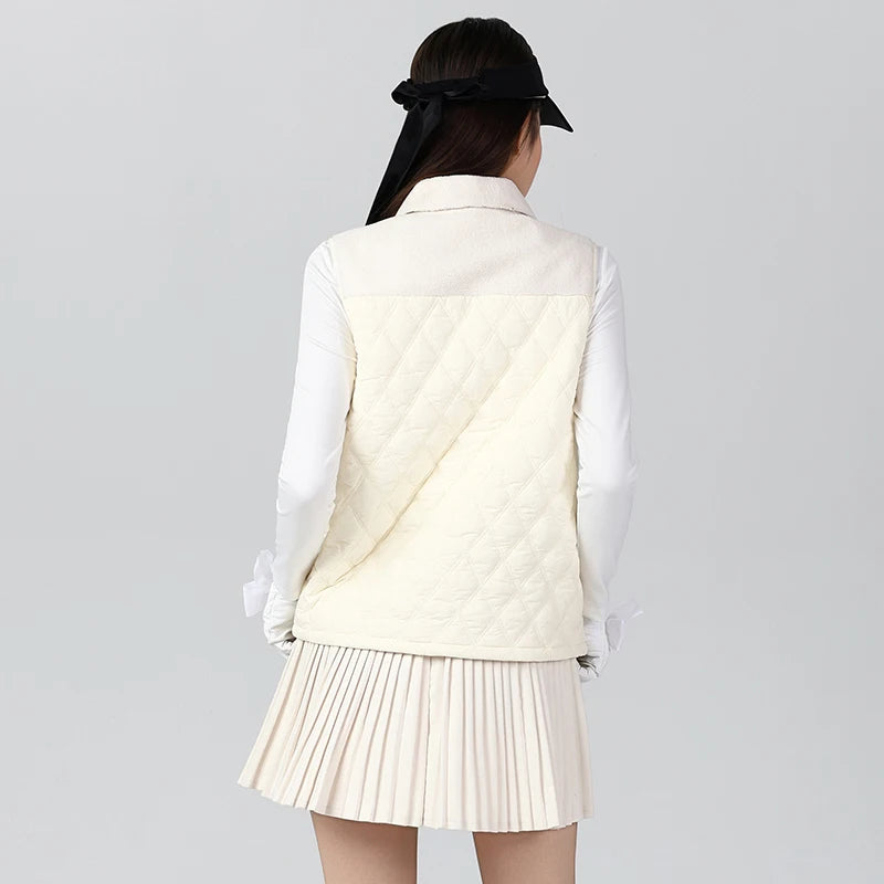 Golf Wear Winter Women's Waistcoat Comfortable Warm Vest Windproof Slim High Quality Outdoor Leisure Sports Suit Skirt