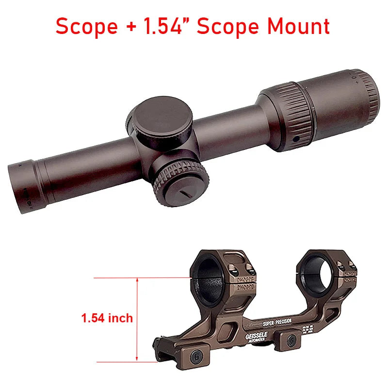 Holy Warrior First Focal Plane Scope Tactical 1-6X24 FFP Riflescope Red Illuminated Wide Field of View For AR 15 .223 5.56