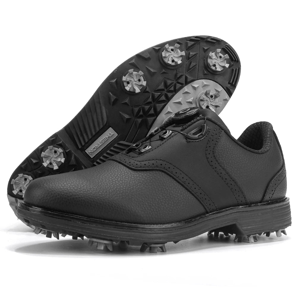 Golf Shoes for Men, Anti-slip Spiked Sole Comfortable Breathable Golf Sneakers, Outdoor Sports Golf Footwear for Golfer 39-49