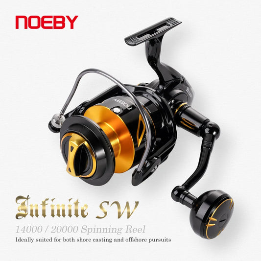 Noeby Infinite Fishing Reel 14000 20000 Series Stainless Gear Spinning Reel Sealed Waterproof Heavy Duty Sea Fishing Reels